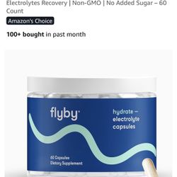 Flyby Electrolyte Capsule - Contains Sodium, Potassium, Vitamin D3, B Vitamins, Copper and Manganese | Electrolytes Recovery | Non-GMO | No Added Suga