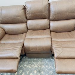 Recliner Leather Sofa 3+2 (console) seater