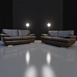 Luxury Italian Leather Sofa Set – WEEKEND SALE 
