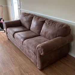 Ashley cheap suede couch