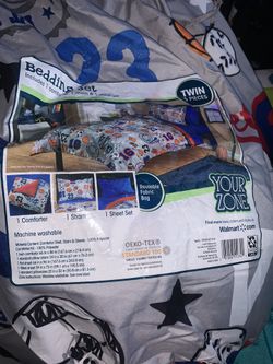 Twin 5 Pieces Bedding Set