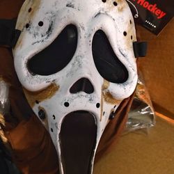 GhostFace / Jason Hybrid Mask Distressed Scream Fun World Hard Plastic Brand New Tagged Masks
