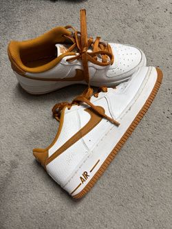 Nike Air Force 1 Low "White Desert Ochre" Size 5Y
