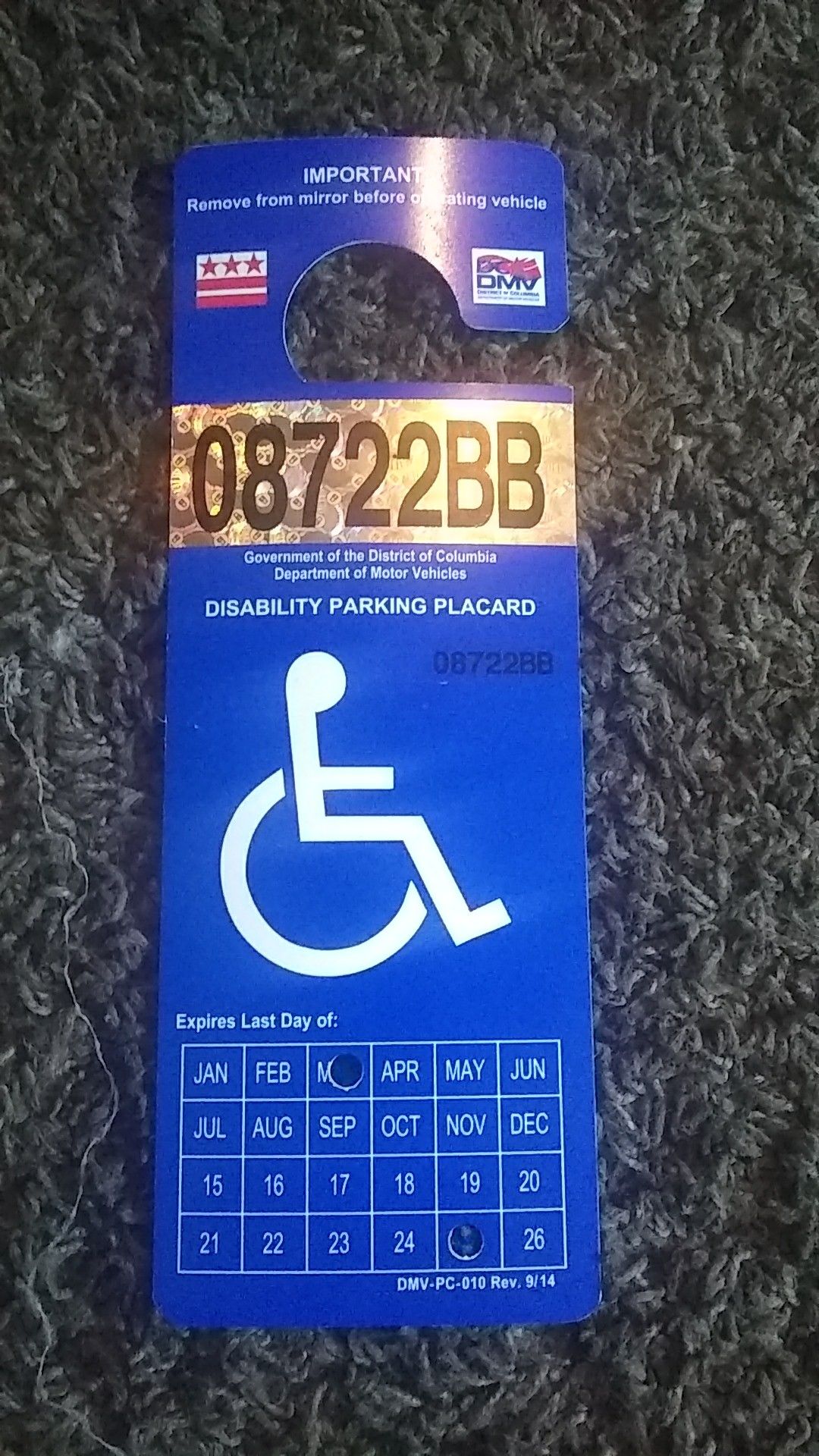 Parking pass