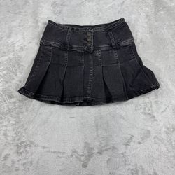 BDG Washed Black Button Kilt pleated skirt sz small new w tags