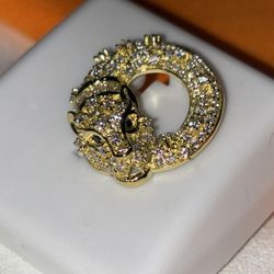 Dragon pendant - gold over 925 Silver 1.50 CTW Moissanite 