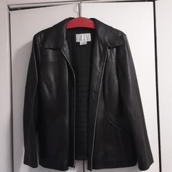 Women's Nine West Black Leather Jacket