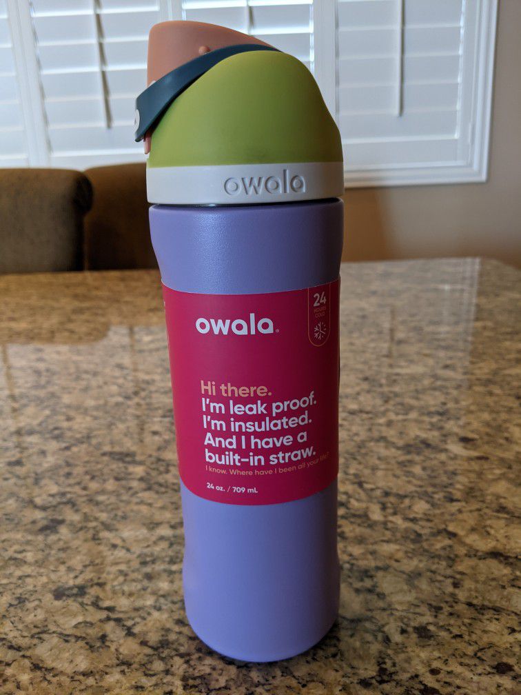 Owala FreeSip Stainless Steel Water Bottle, 32oz Light Purple