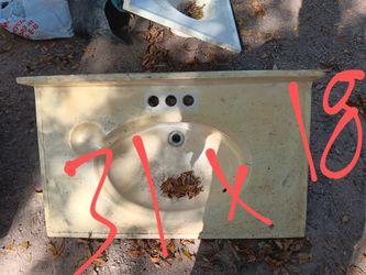 Vintage Yellow Bathroom Sink