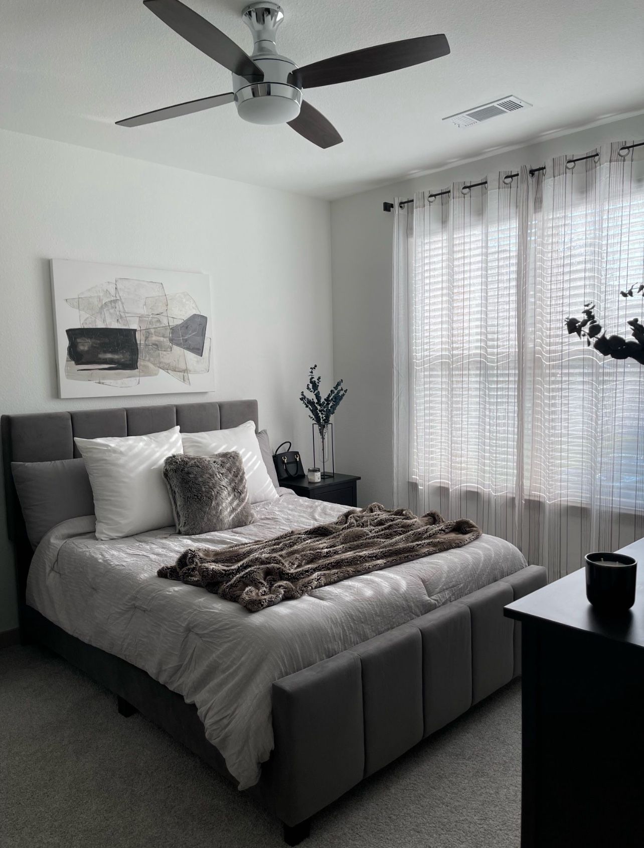 Grey Queen Bed Frame