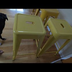 Yellow Bar Stools (2)