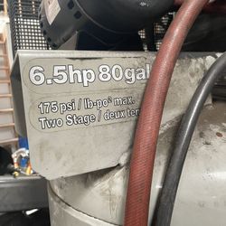 Air Compressor 80 Gallons 6.5HP
