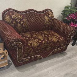 Burgundy Couch Classic Formal