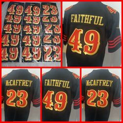 Brand New 49ers Stitched  Rivalries Black  jerseys $60 each 