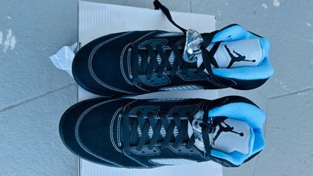 Air Jordan 5 Black University Blue Sneakers