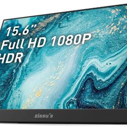 Zissu's 15.6" Portable Monitor, Laptop Dual USB C Monitor, Ultra-Slim