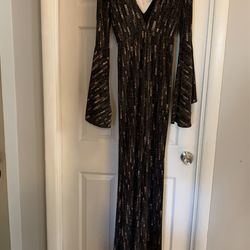 Black and Gold Jump Suit