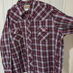 Western Wrangler Button Up Long Sleeve (3xl)