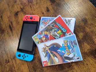 Nintendo Switch Console + 3 Games