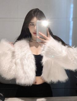 Faux Fur Cropped Coat