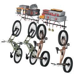 VEVOR Wall Mounted Bike Storage Rack, 4 Bike Racks
