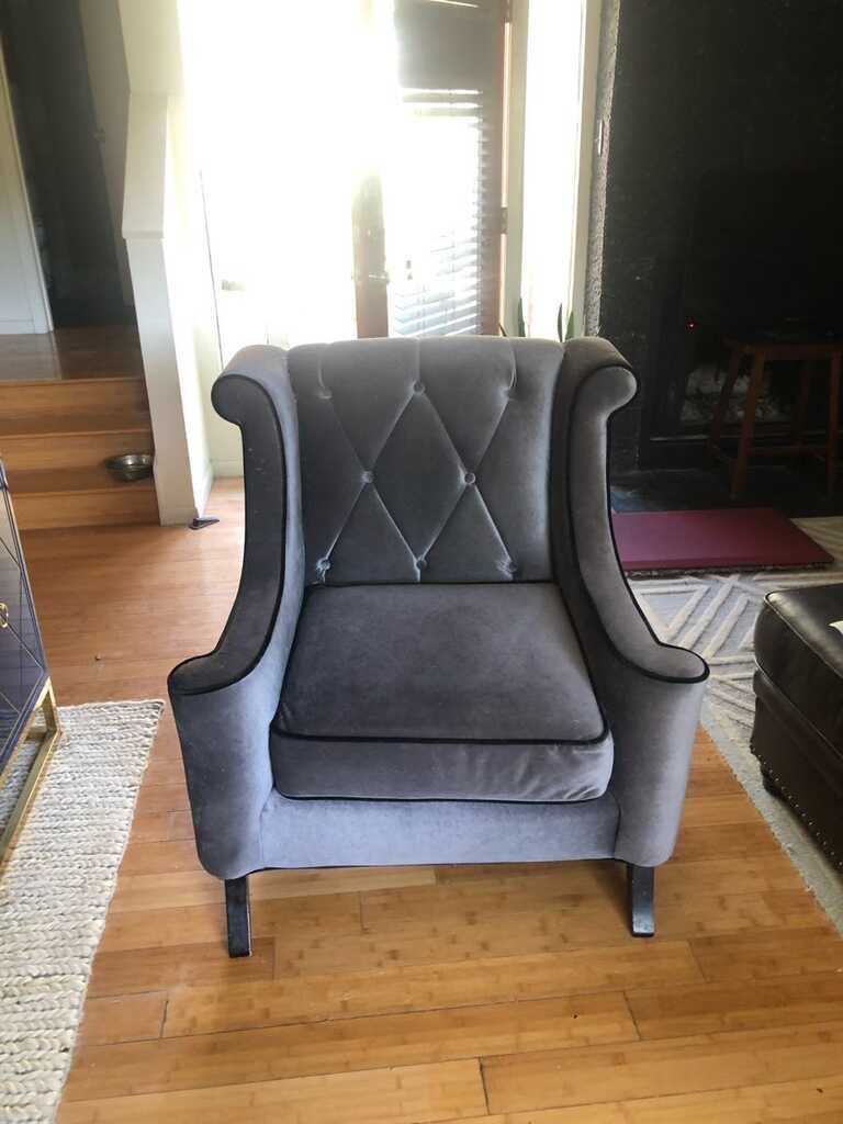 DIY / Upcycle Project Velvet Wingback Chair
