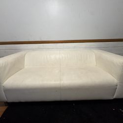 White Leather Office Couch