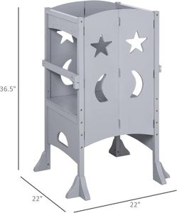 Qaba Kitchen Wooden Stool