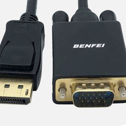 Benfei Display Port to VGA Adapter Converter Cable Cord
