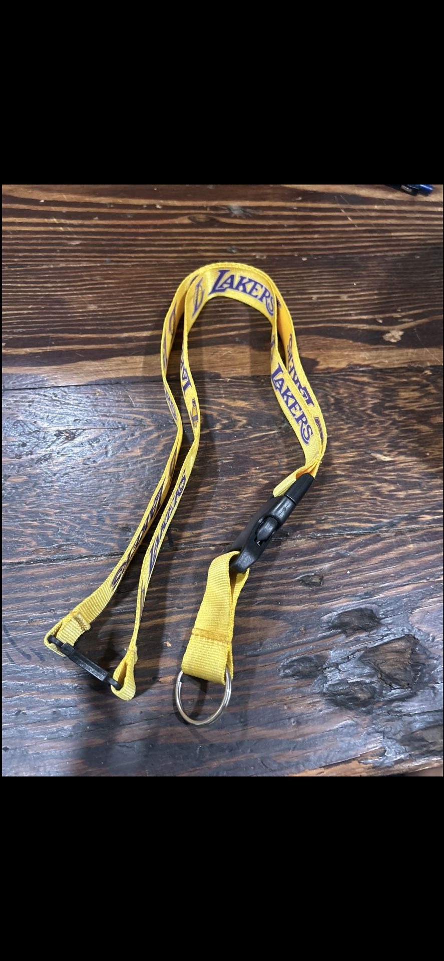 Los Angeles Lakers lanyard. 