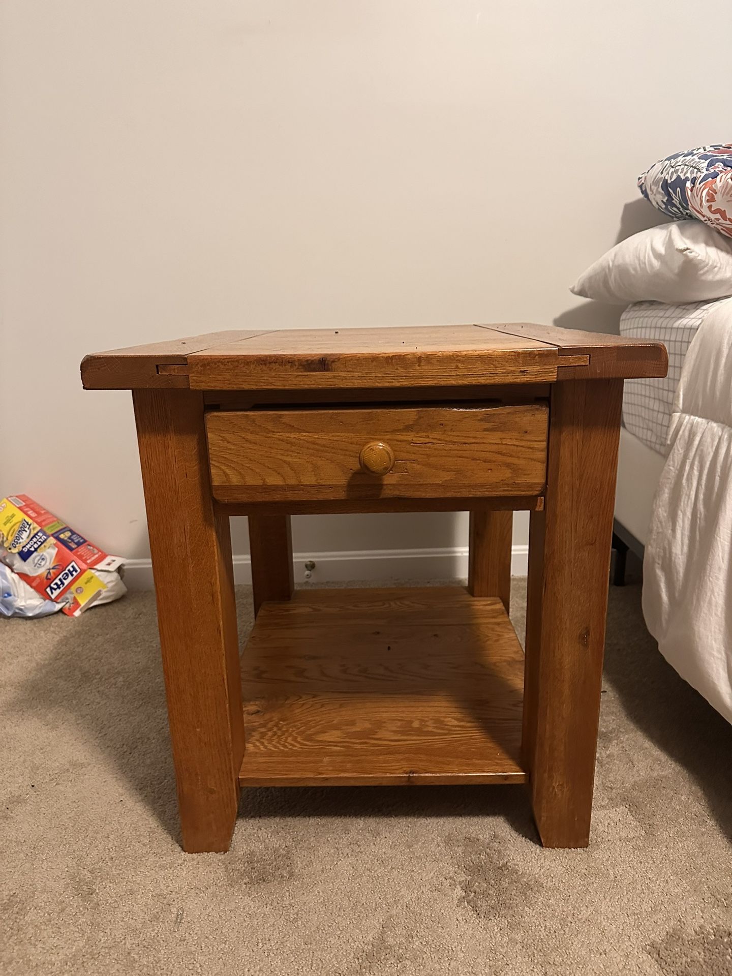 Solid Wood End Table