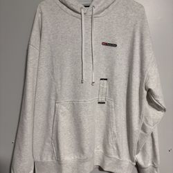 NWT NIKE Mens Size Large Track Club Dri Fit Hoodie FN3395-025 Heather Gray White