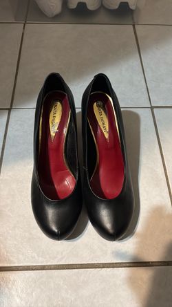 Renata Donati Black Leather Platform Heels