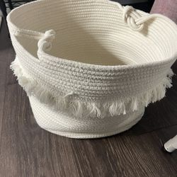 Large White Basket 