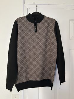 Black and Brown Zip Up sweater