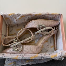 Pink Glitter High Heels 