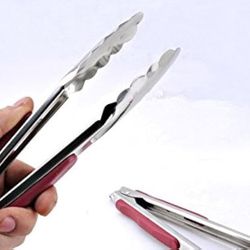 Set of 2 Pcs Kitchen Tong Chef Tong Stainless Steel Tong Serving Tong BBQ Tong Grill Tong 18011