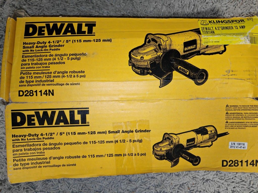 DeWalt Angle Grinder