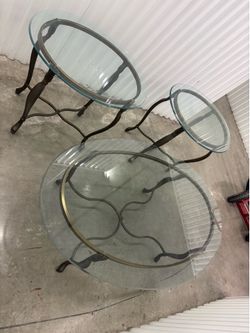 Coffee table and two side tables