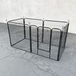 New In Box $85 Heavy Duty 6-Panel Dog Playpen, Each Panel 32” Tall X 32” Wide Pet Exercise Fence Crate Kennel Gate