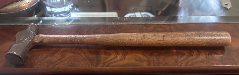 Vintage 11" Ball-Peen Hammer - Wooden Handle, Great Character
