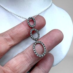 Sterling Silver and CZ Necklace 