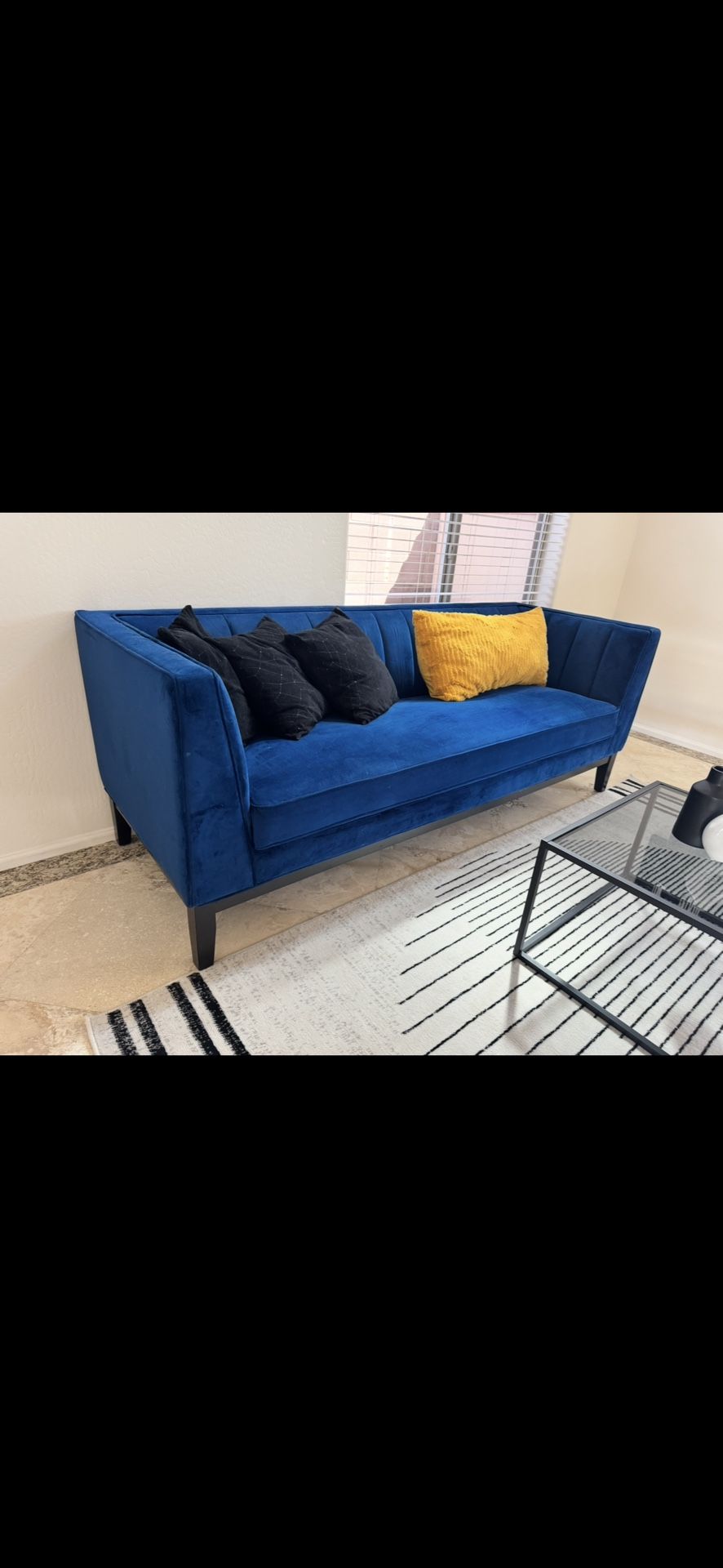 Blue Velvet Couch