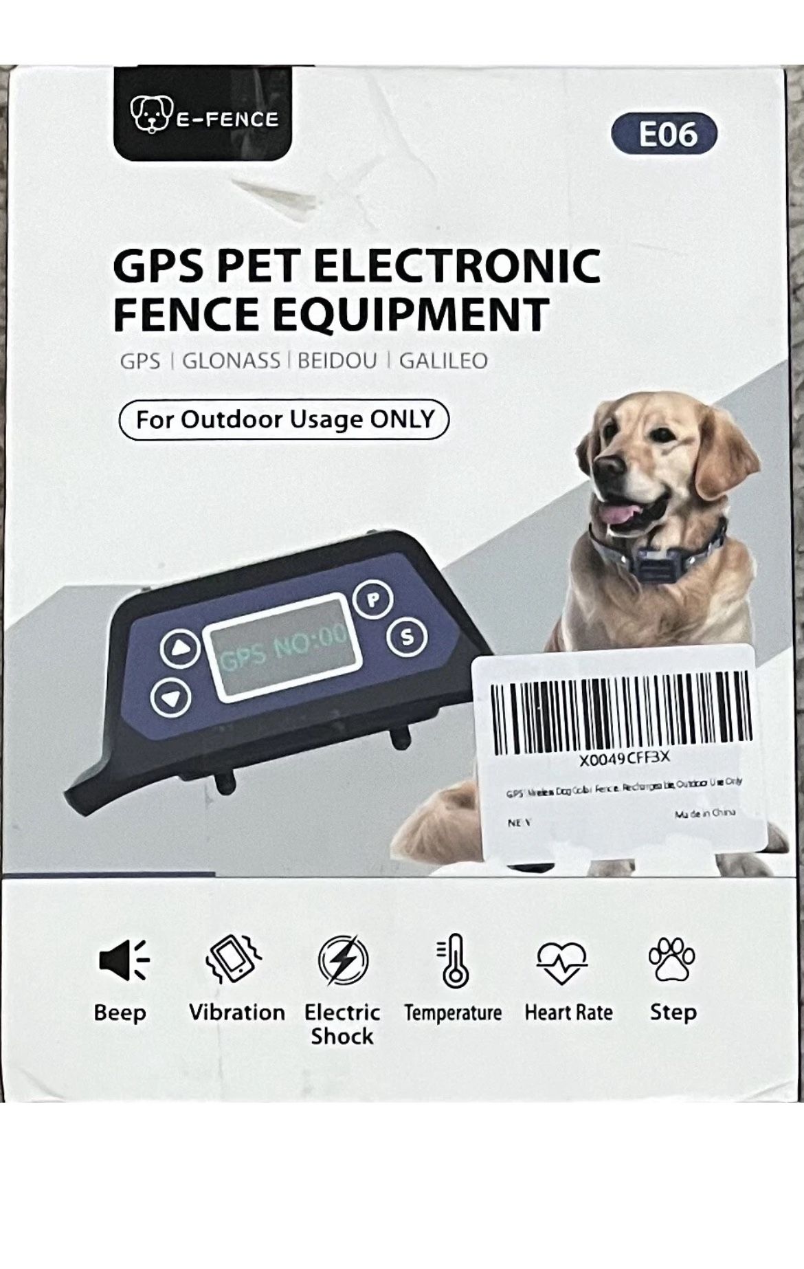 E-Fence GPS Pet Dog Electronic Fence Equipment Collar (E06)