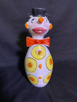 Vintage 1960s Mid Century Modern Italian Clown Coin Bank
