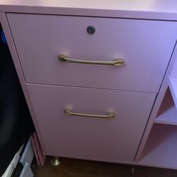 Pink And Gold Nail Desk 