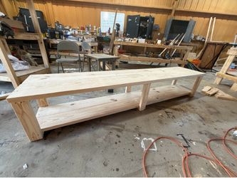 Farmhouse Bench w/bottom storage (8ft)