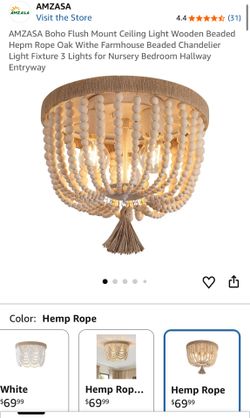 Boho flush mount ceiling light