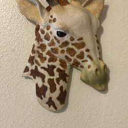 Giraffe Art Work With Glass Eye 