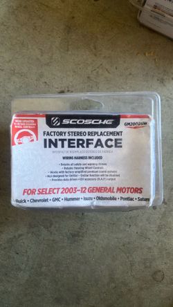 Scosche GM2000SW Factory Stereo Replacement Interface Adapter 2003-12 GM Cars